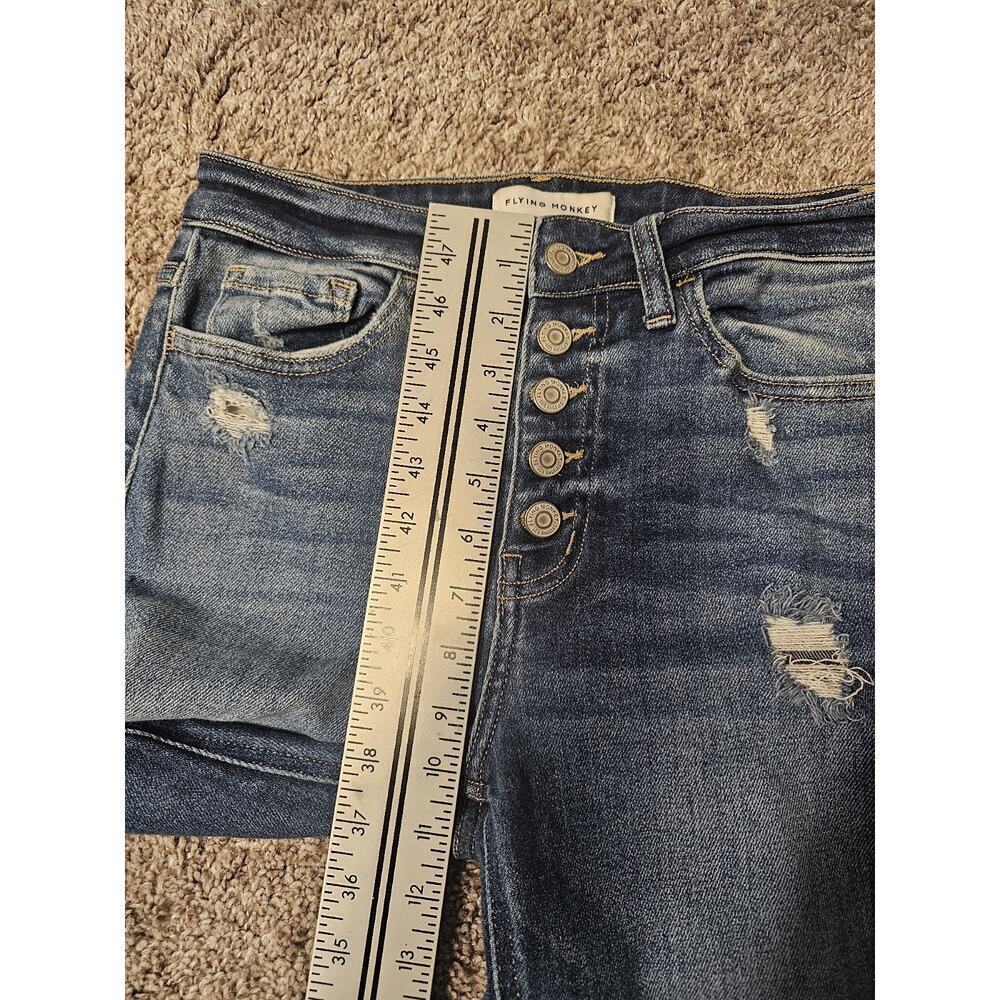 Flying Monkey Jeans Womens 27 Disclosure - High Rise Button Up Ankle Skinny - Picture 6 of 8